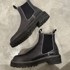 Alias Mae Black Leather Chelsea Boots Size 39